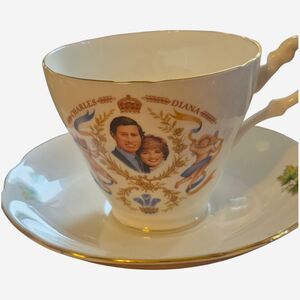Regency Bone China Charles & Diana Commemorative Cup & Saucer 2-Piece England